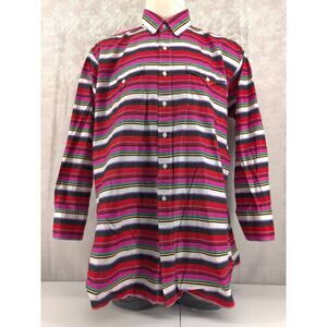 Vintage Panhandle Slim Shirt Men 18 XXL Striped Western Cowboy Southwest 90s